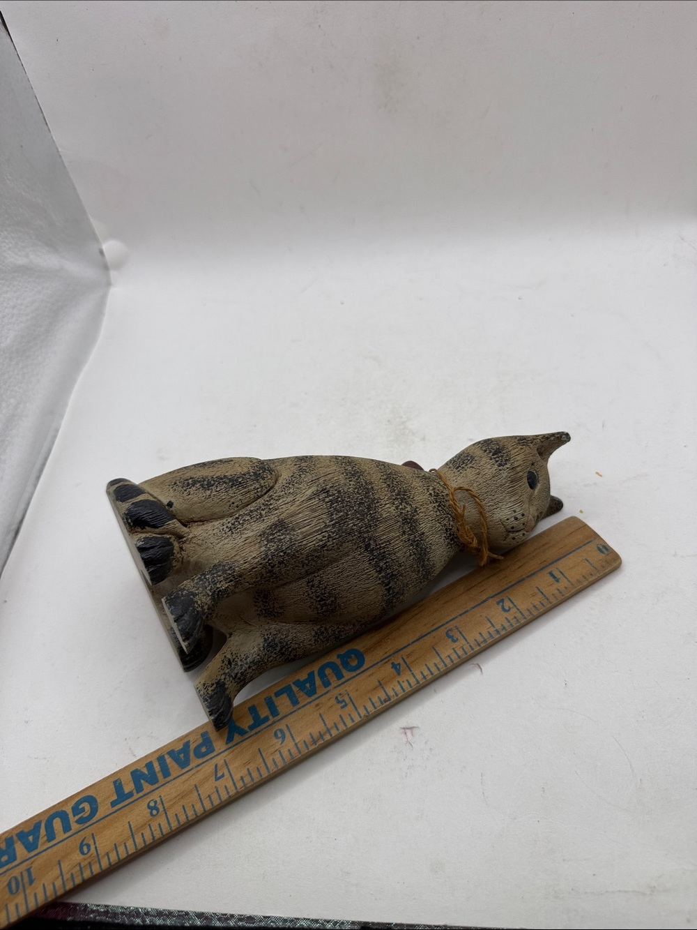 Vtg Signed Pat Croy Primitive Cat Folk Art Rustic Farmhouse Decor Collectible - Picture 14 of 14